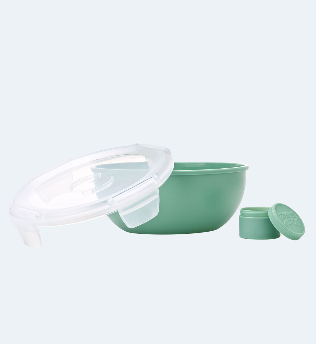 Salad Container 33.8 oz, 1000 ml with Lid and Strip (Case of 300 pc)