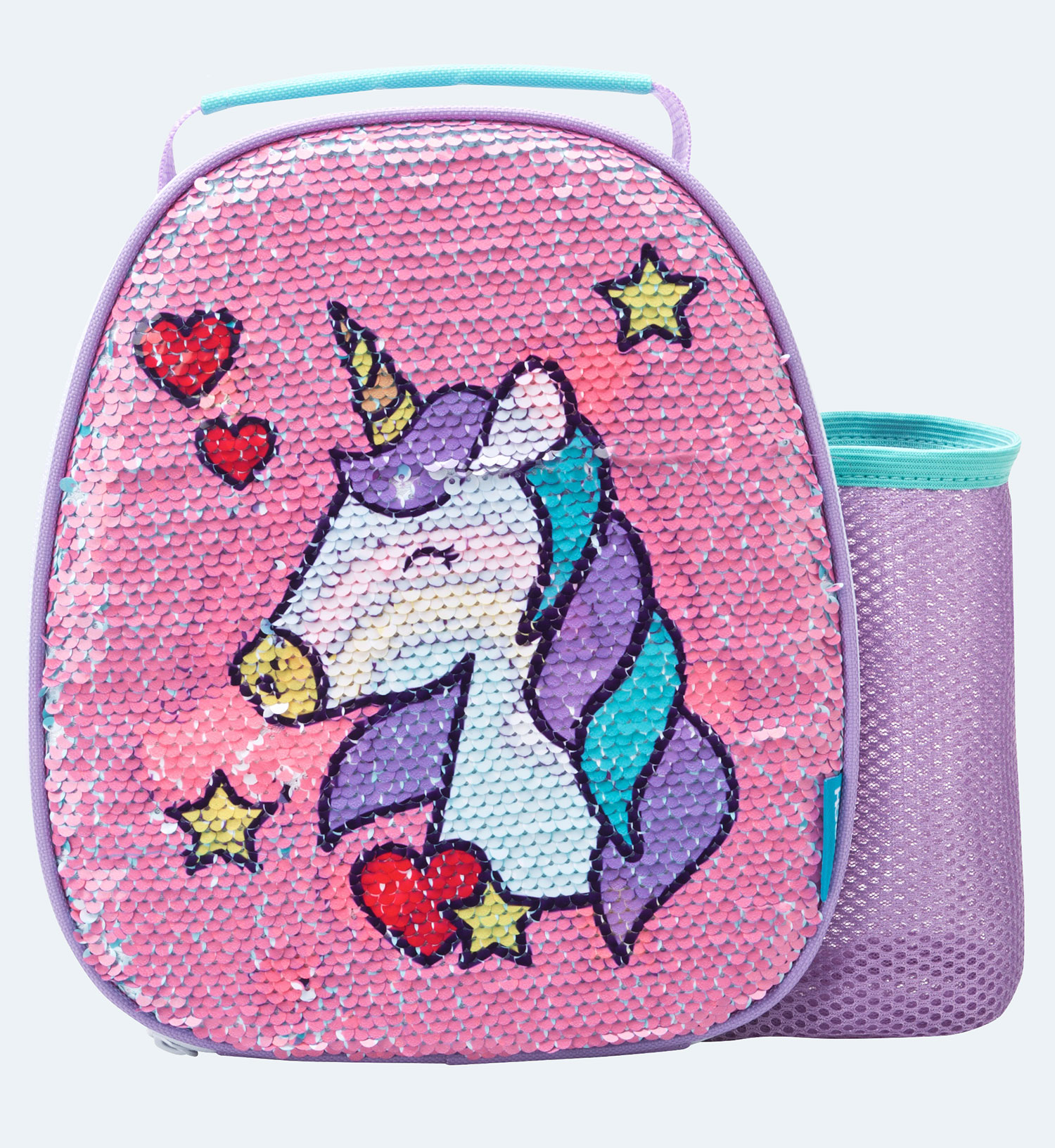 Flip Sequin Pink Unicorn Kids Lunch Box Reusable Tote Lunch Bag