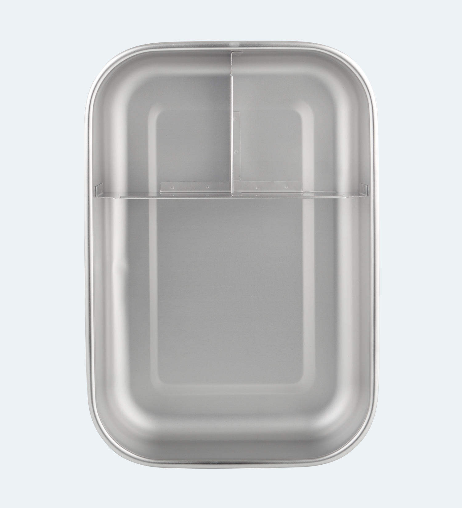 Microwave Safe Stainless Steel Lunch Box 1.3L 3 Compartment Blue